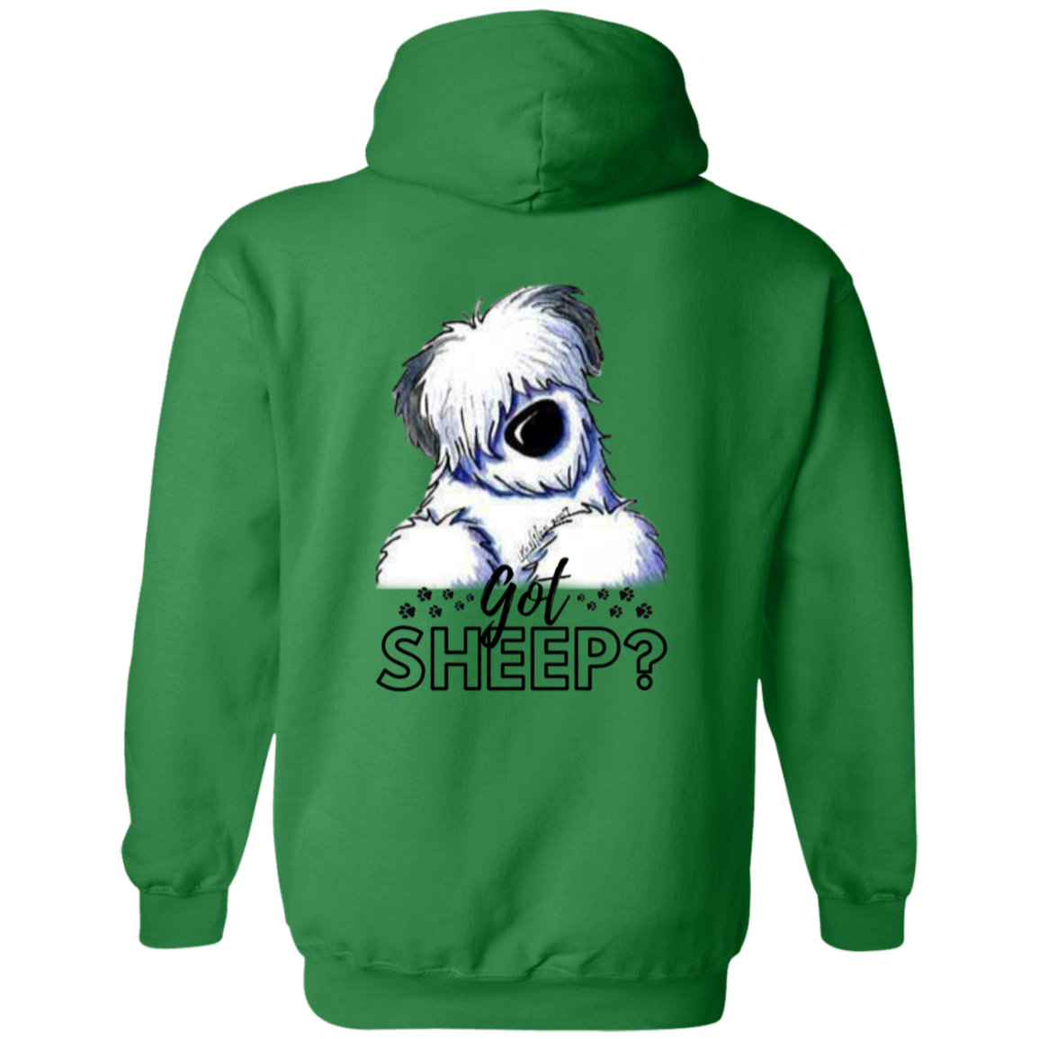 Got Sheep? w/Black Writing, Front and Back Graphic Design, Gildan Cotton/Polyester Hoodie