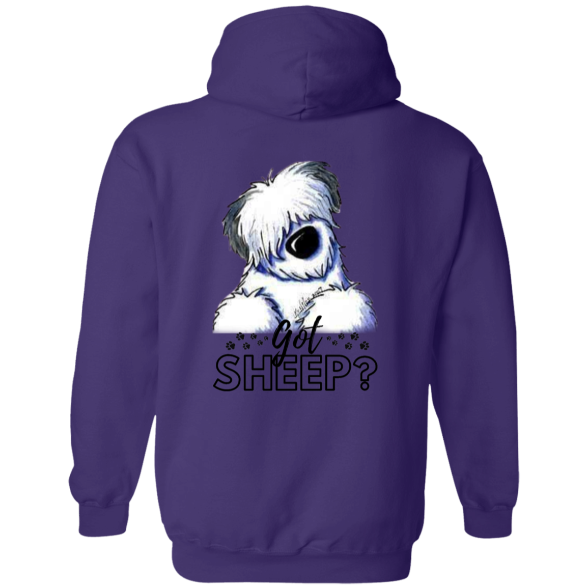 Got Sheep? w/Black Writing, Front and Back Graphic Design, Gildan Cotton/Polyester Hoodie