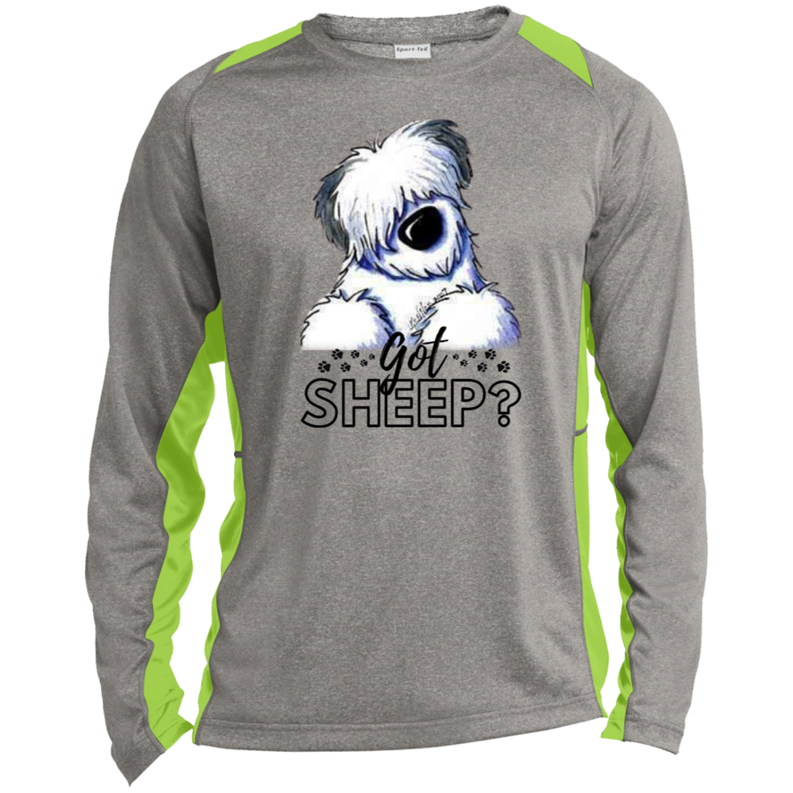 Men's Performance 2 Toned Got Sheep? Sport Tek Shirt, Old English Sheepdog