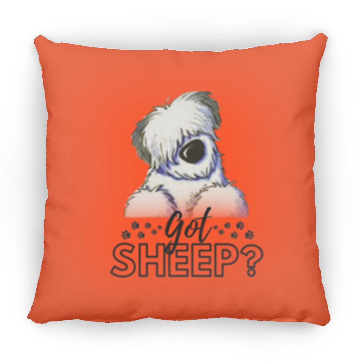 Got Sheep Throw Pillow, 16"x16", Old English Sheepdog