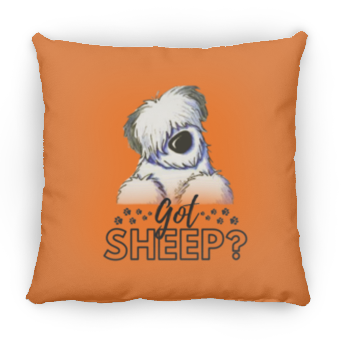 Got Sheep Throw Pillow, 16"x16", Old English Sheepdog