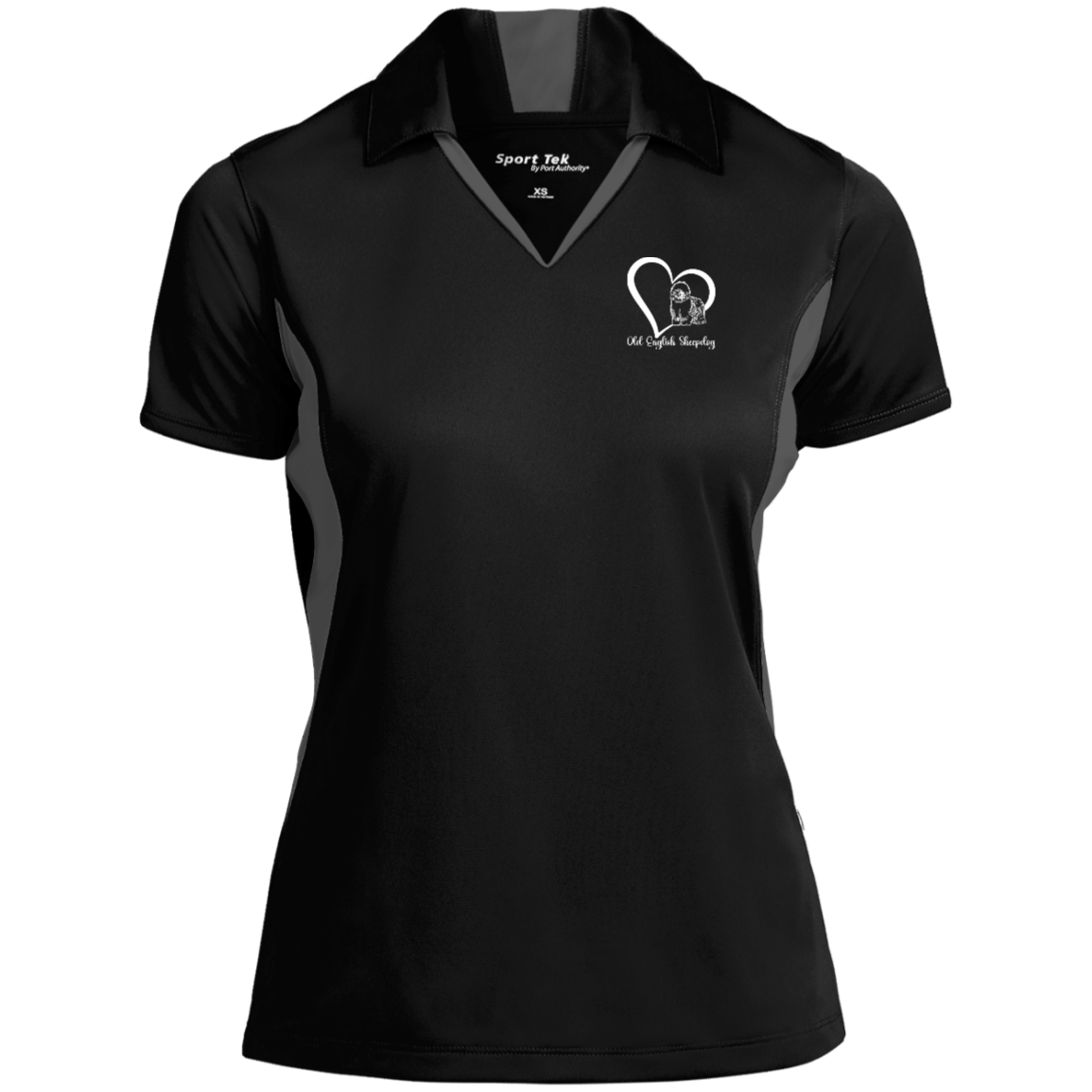 Old English Sheepdog Heart, Women's, Performance Polo