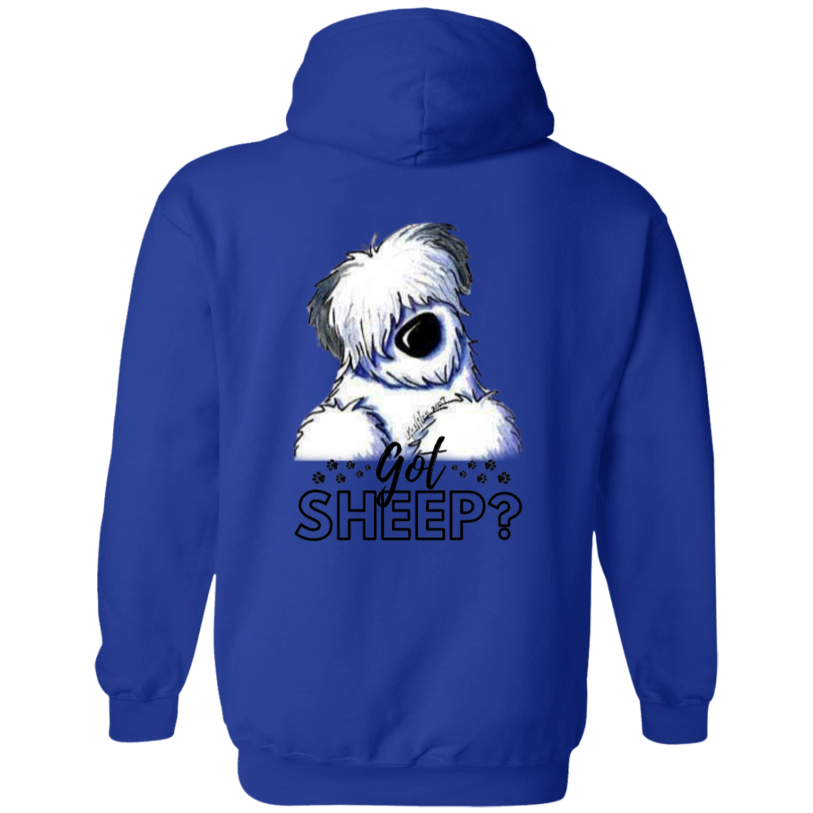 Got Sheep? w/Black Writing, Front and Back Graphic Design, Gildan Cotton/Polyester Hoodie