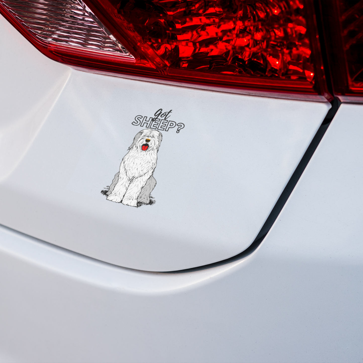 Old English Sheepdog Cartoon Vinyl Decals
