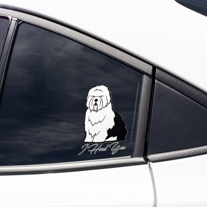 Old English Sheepdog Cartoon Vinyl Decals