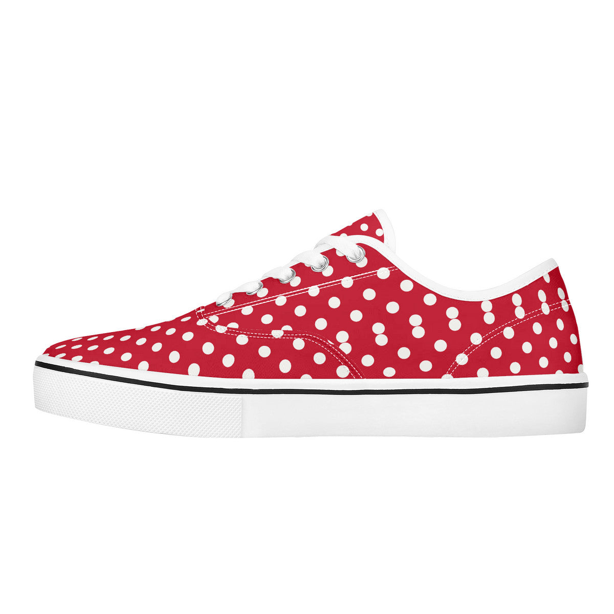 Red and White Polka Dot Sneakers