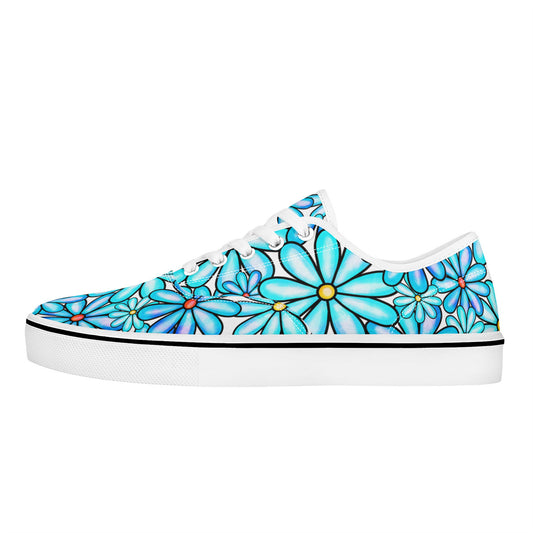 Teal Daisy Sneakers, Daisy Skate Shoes