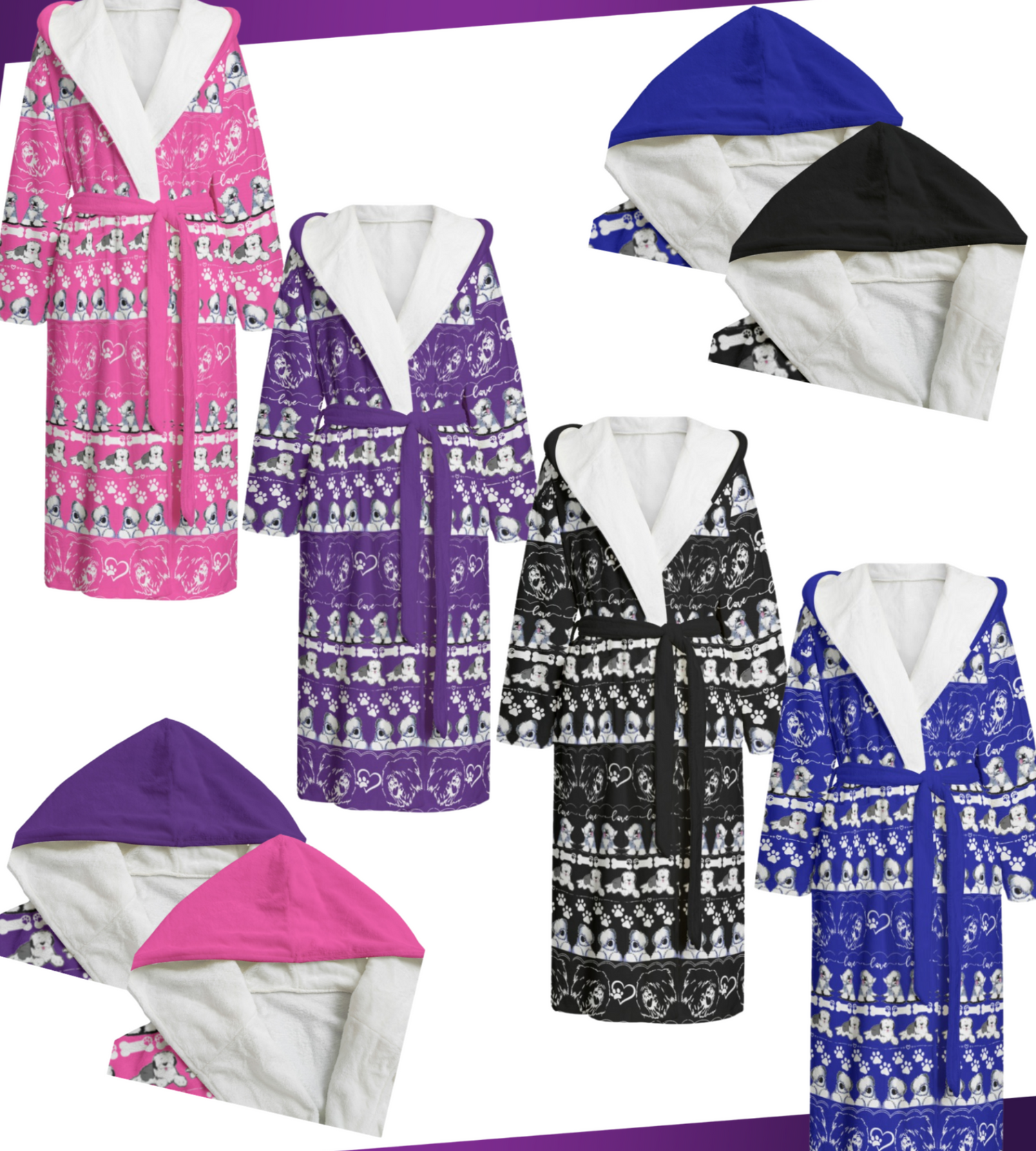 Old English Sheepdog Bathrobe