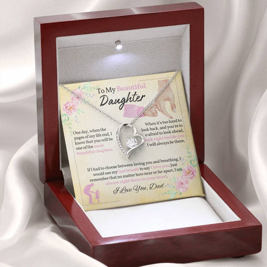 Gift for Daughter, Dad's Gift to Daughter, Necklace for Daughter, From Dad, To My Beautiful Daughter