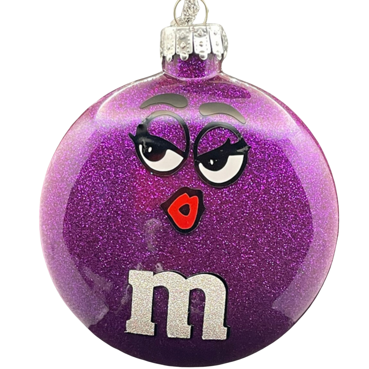 Handmade Glass Disk Ornaments, Characters of MM's, Personalized