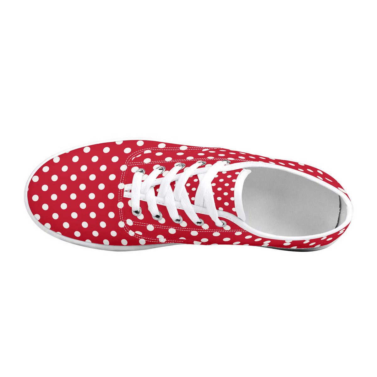 Red and White Polka Dot Sneakers