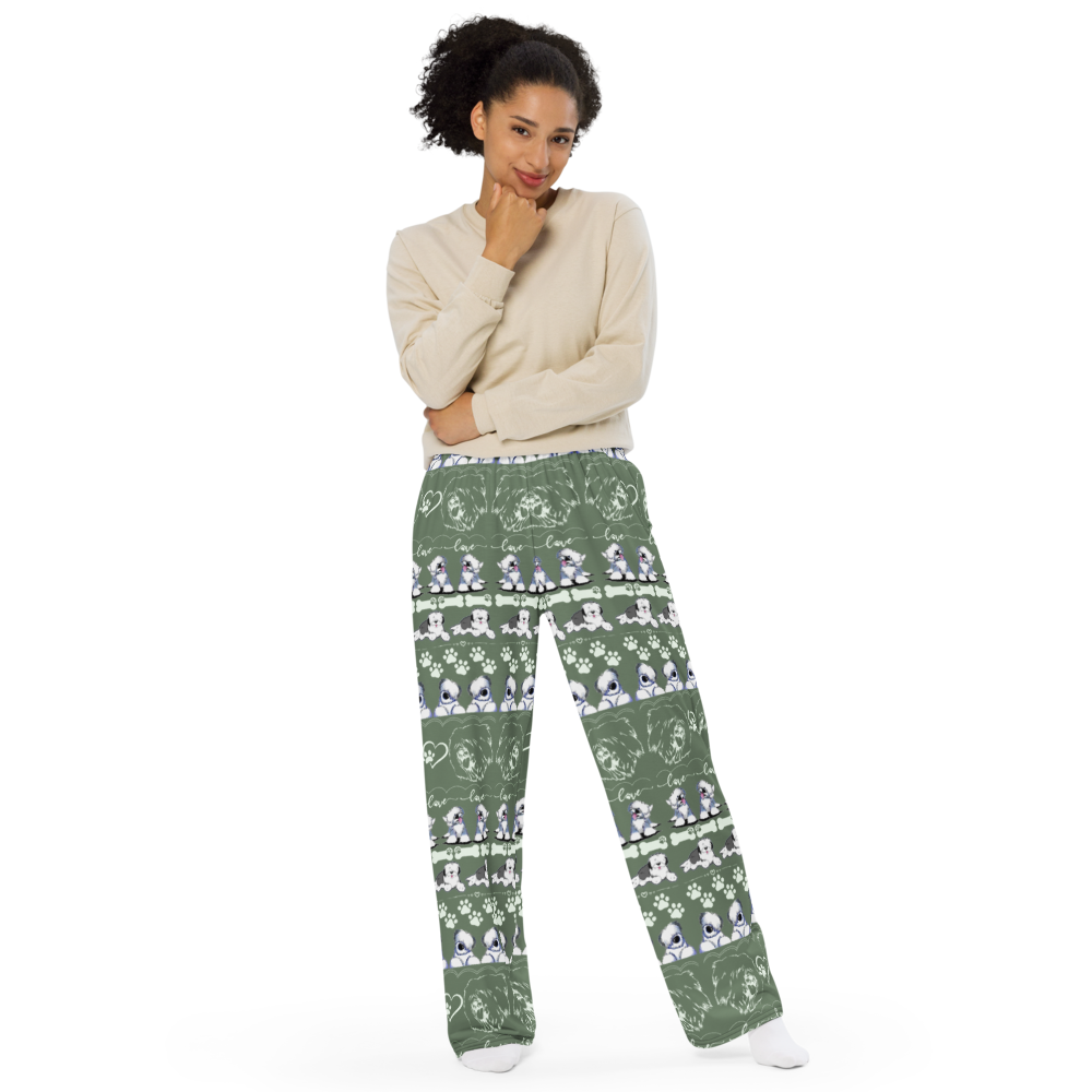 Old English Sheepdog Lounge Pants, Sheepie PJ Pants