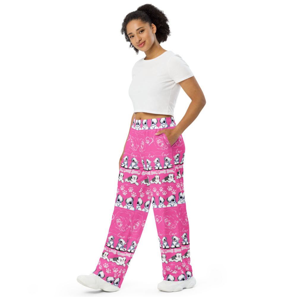 Old English Sheepdog Lounge Pants, Sheepie PJ Pants