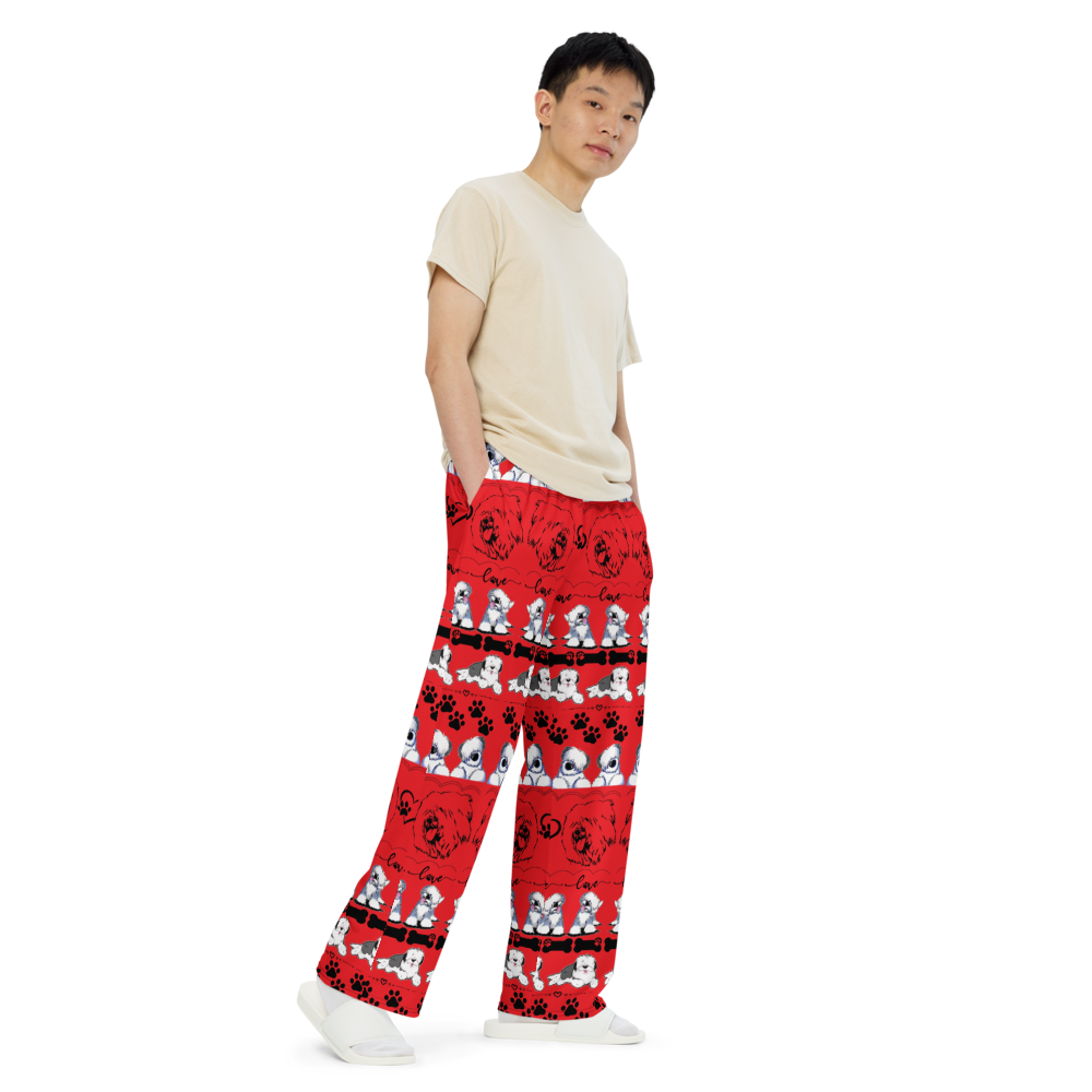 Old English Sheepdog Lounge Pants, Sheepie PJ Pants