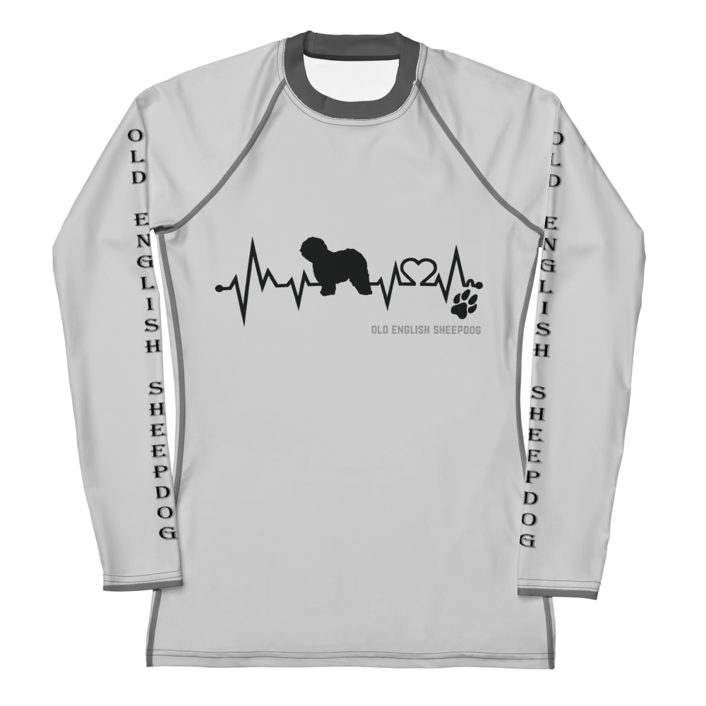 Ladies Activewear Long, Old English Sheepdog Heartbeat