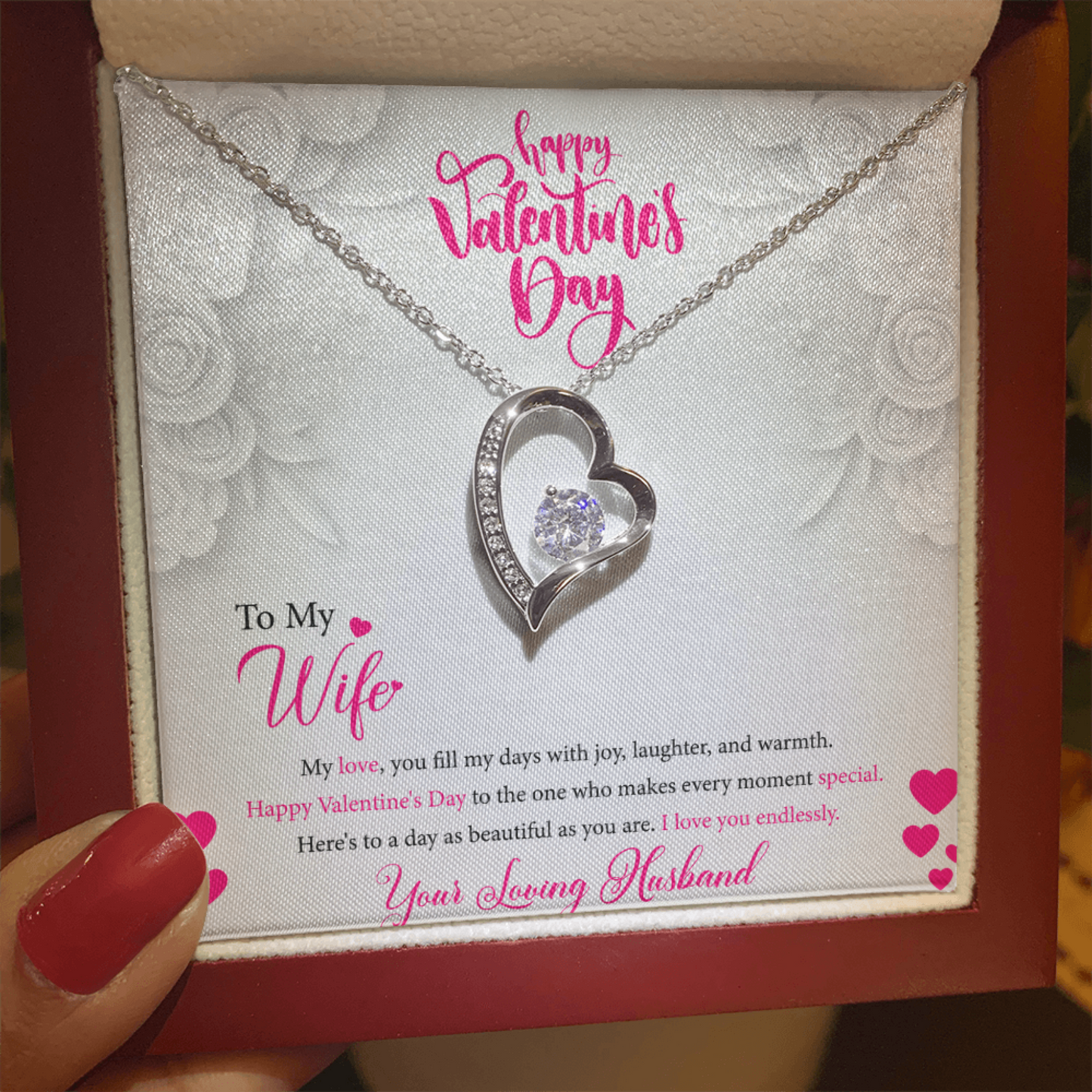 Valentine's jewelry with message card