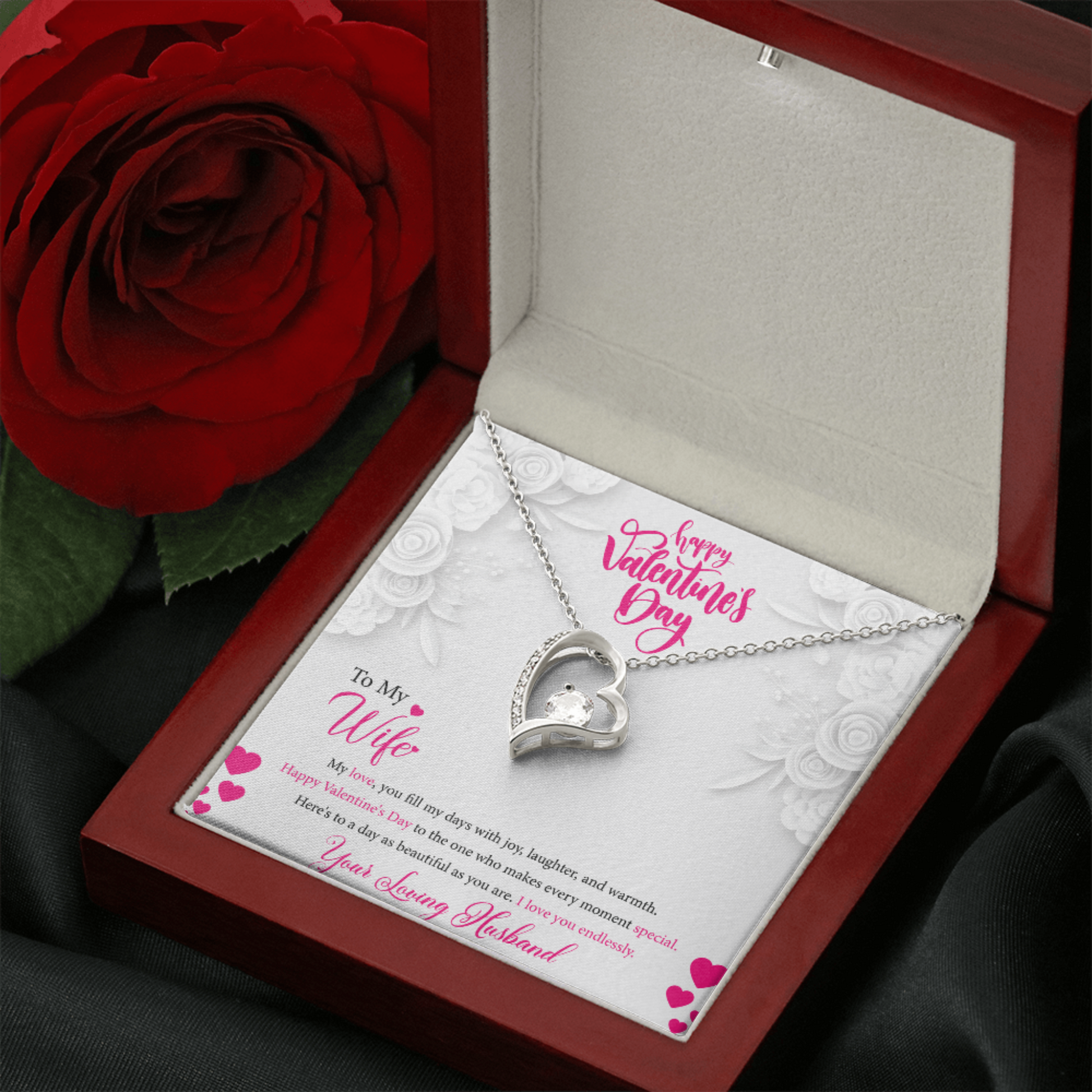 Valentine's jewelry with message card