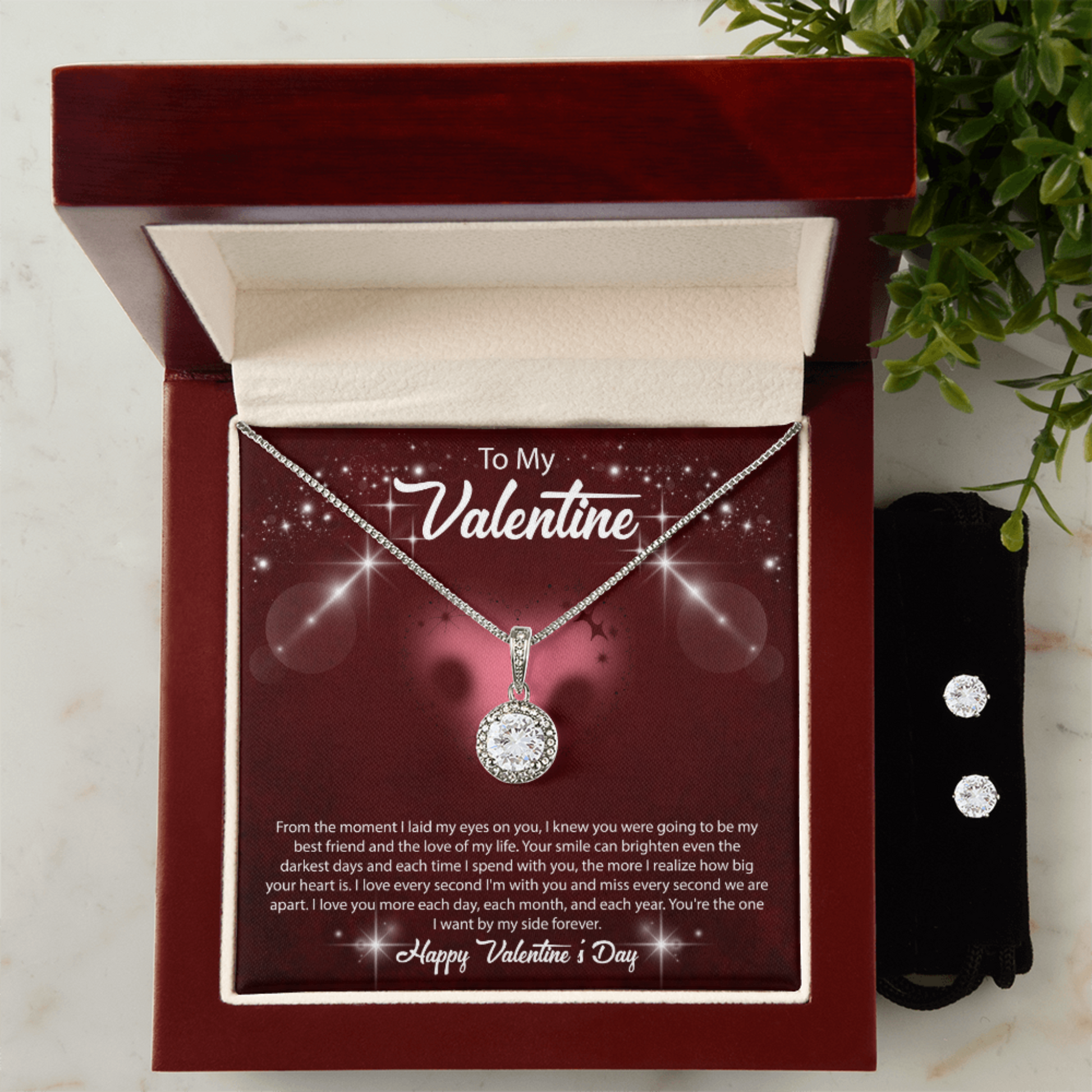 valentine gift set with message