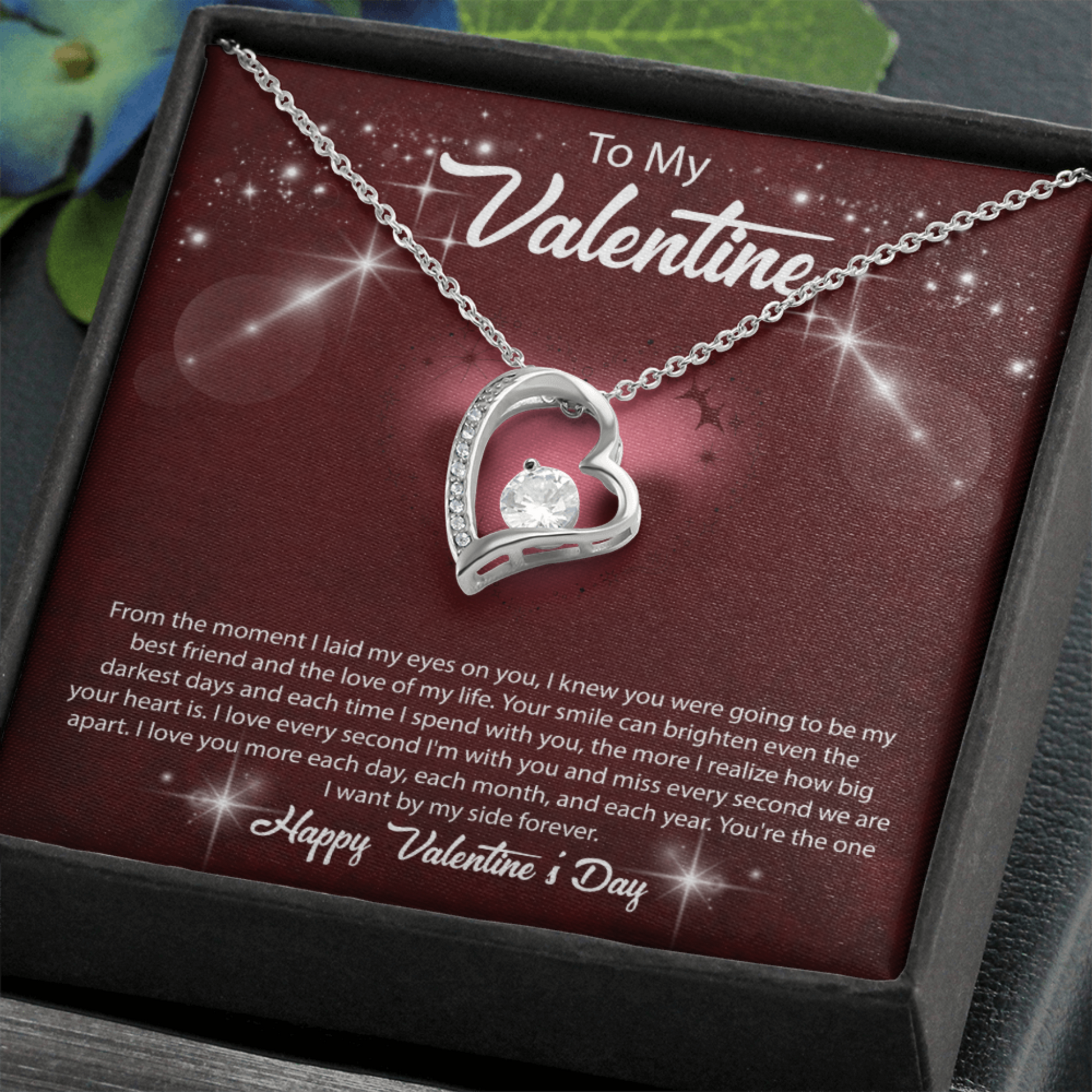 Custom 3D Photo Heart Pendant Necklace - Personalized Crystal Engraving - Memorable Gift For Her