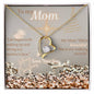 Christmas Gift for Mom, Gift for Mom From Son, Necklace, Forever Love Necklace(Heart Necklace) with Message Card, To My Mom, Love Your Son