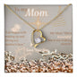 Christmas Gift for Mom, Gift for Mom From Son, Necklace, Forever Love Necklace(Heart Necklace) with Message Card, To My Mom, Love Your Son