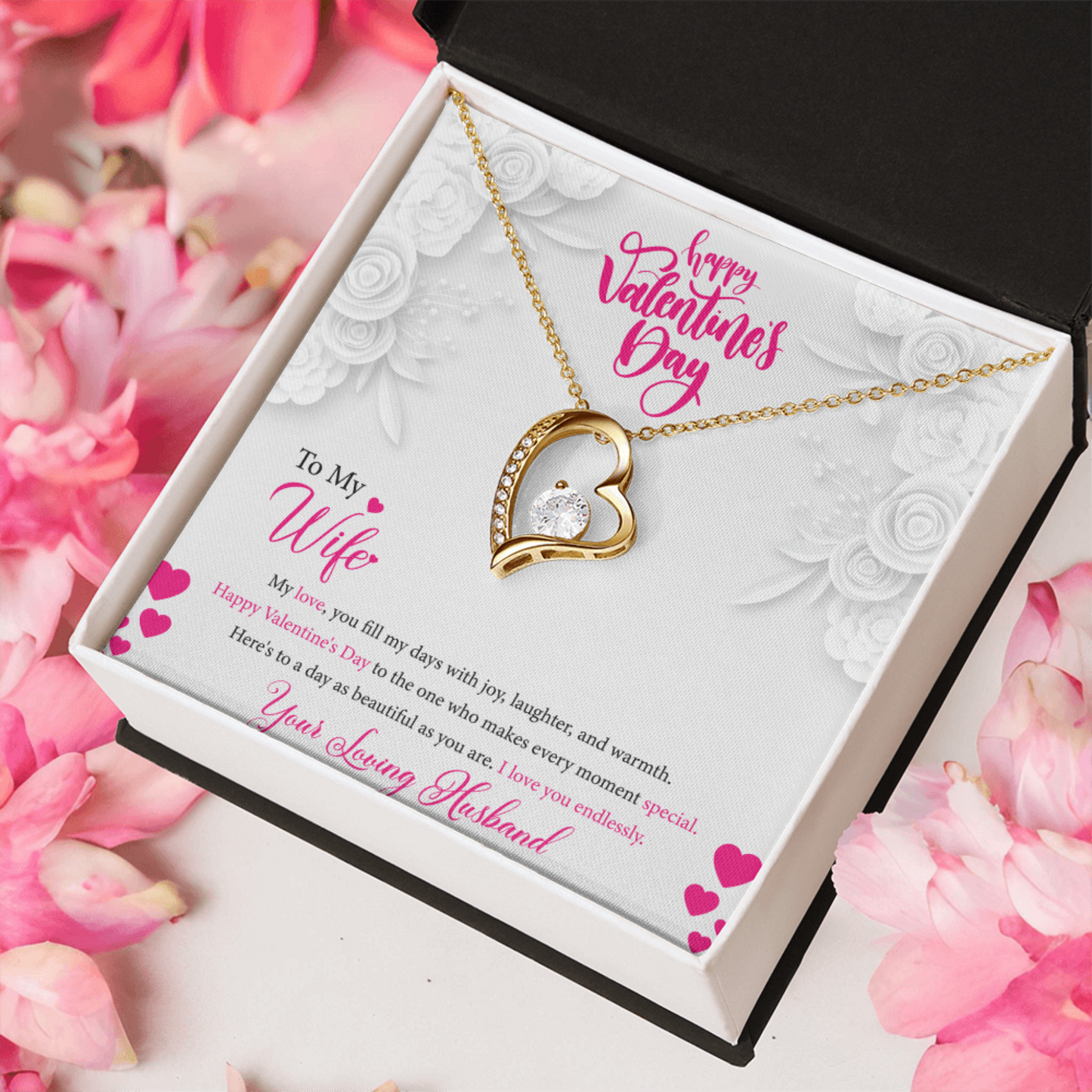 Valentine's jewelry with message card