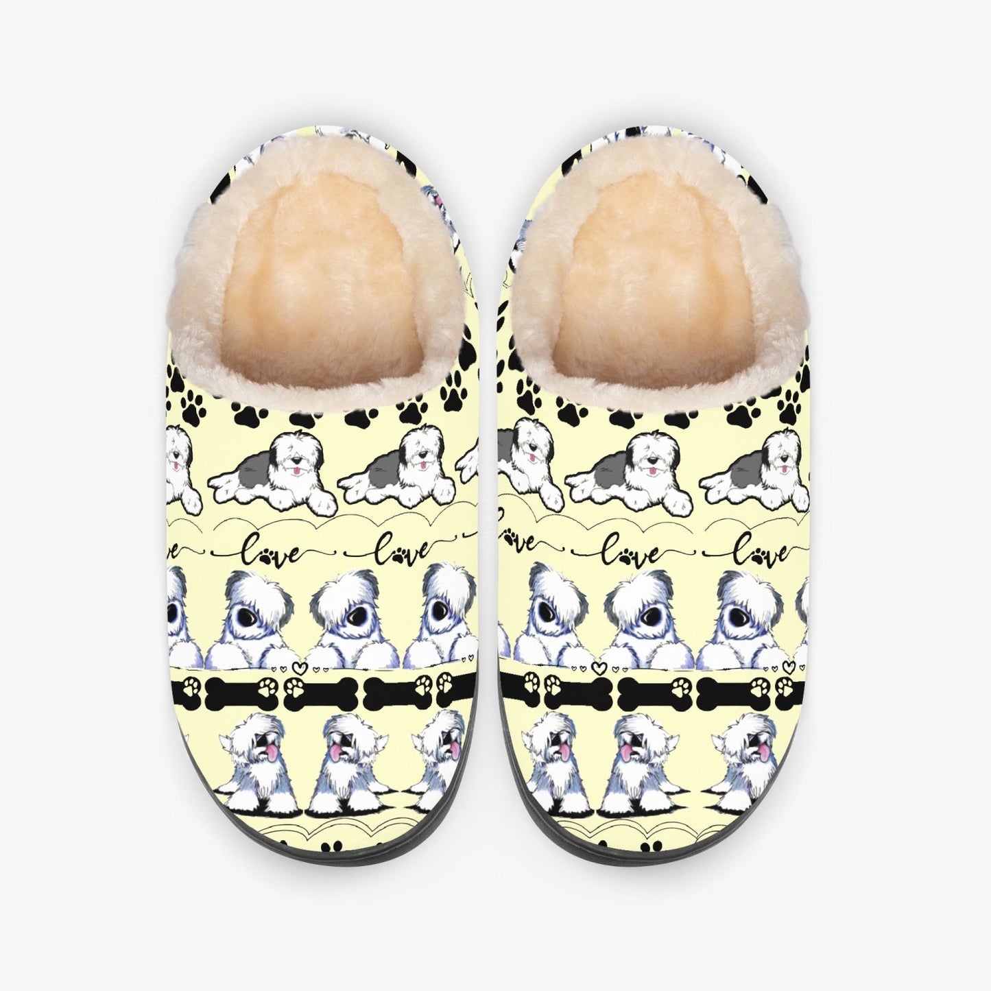 Memory Foam Unisex Slippers, Old English Sheepdog