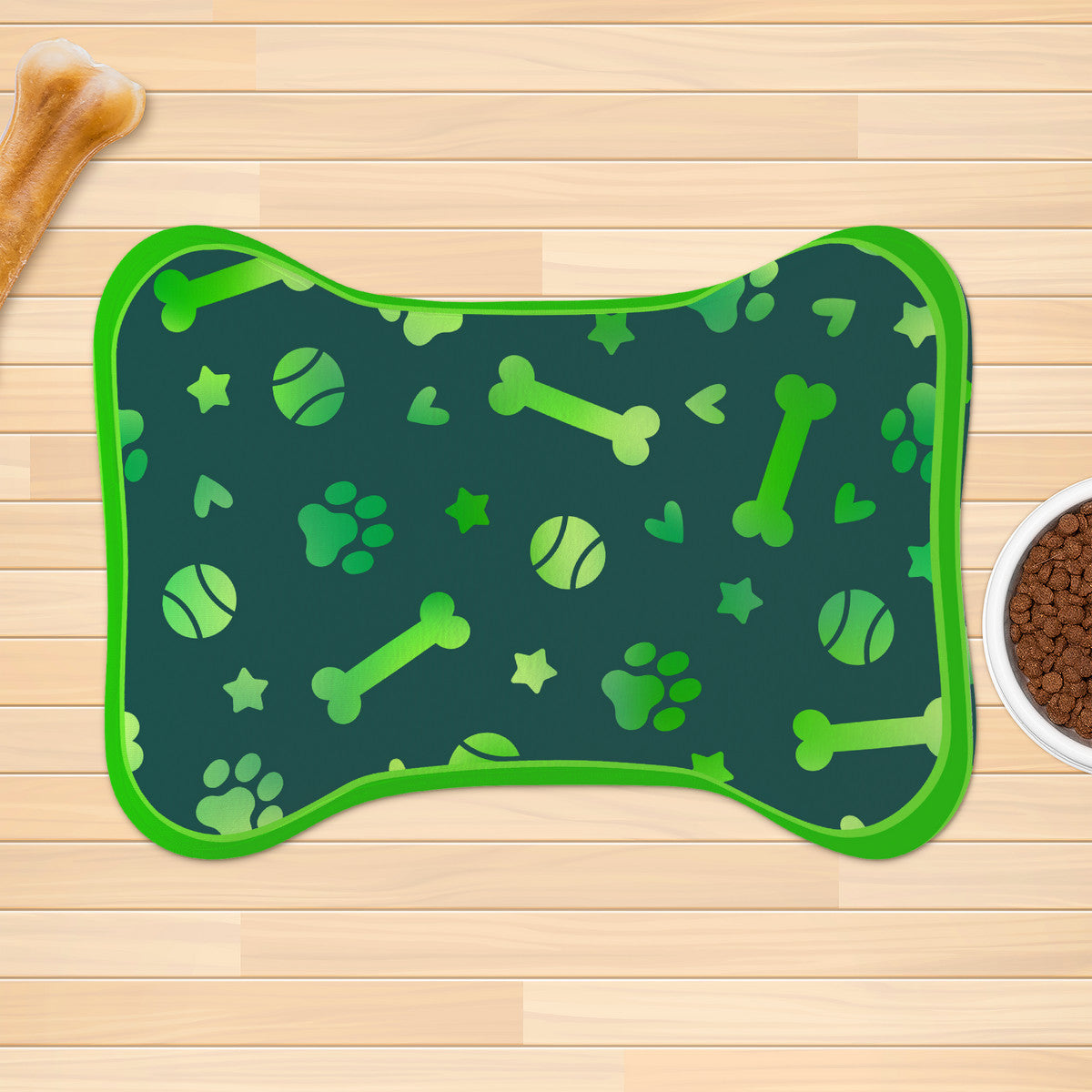 Deep Green Big Paws Pet Rug