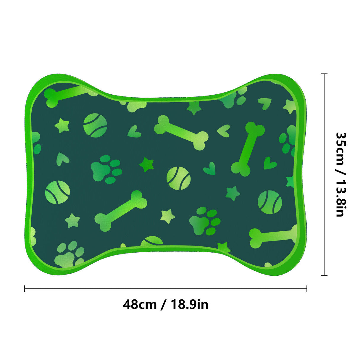 Deep Green Big Paws Pet Rug