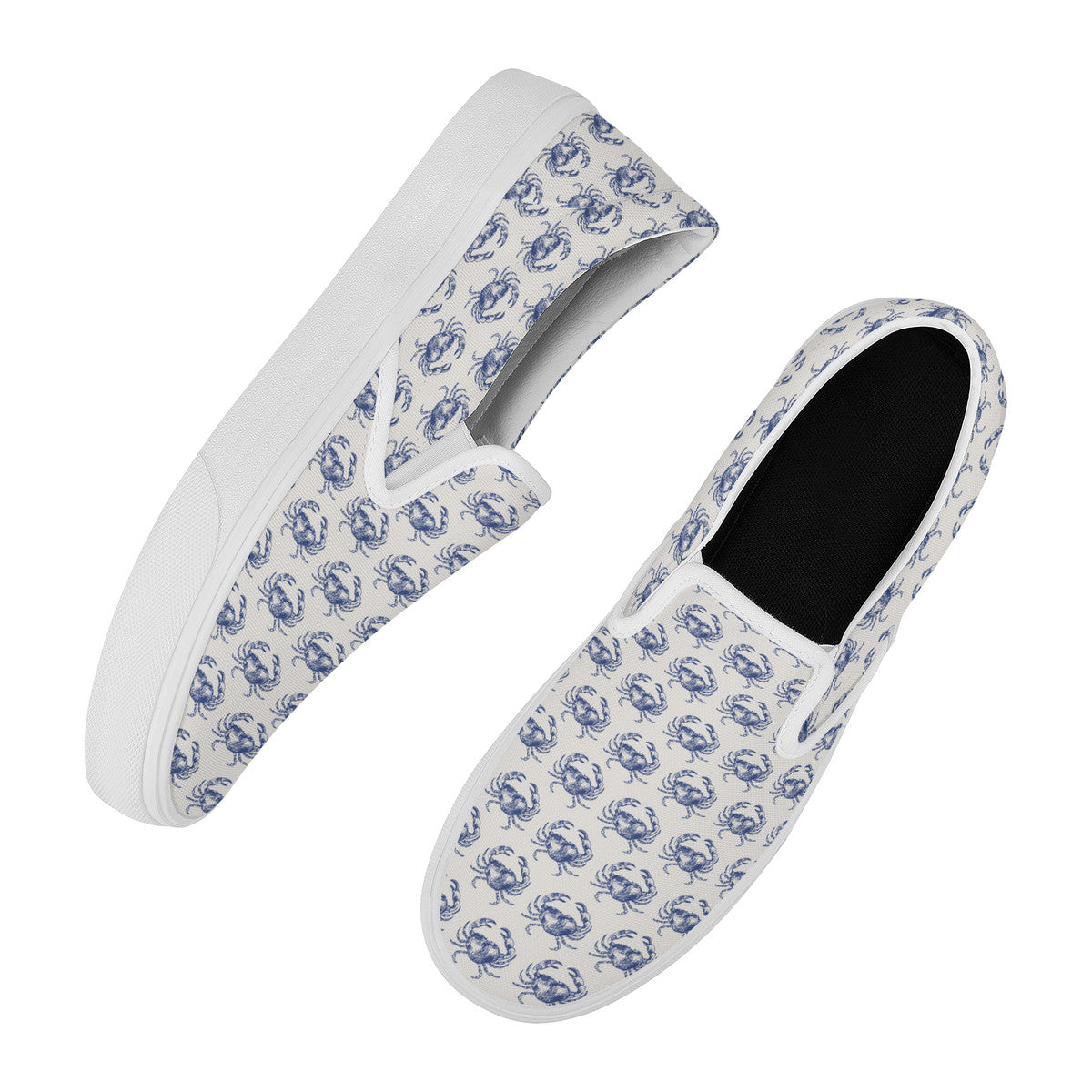 Blue Crab Slip On Shoes