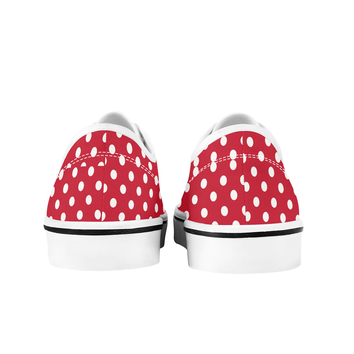 Red and White Polka Dot Sneakers