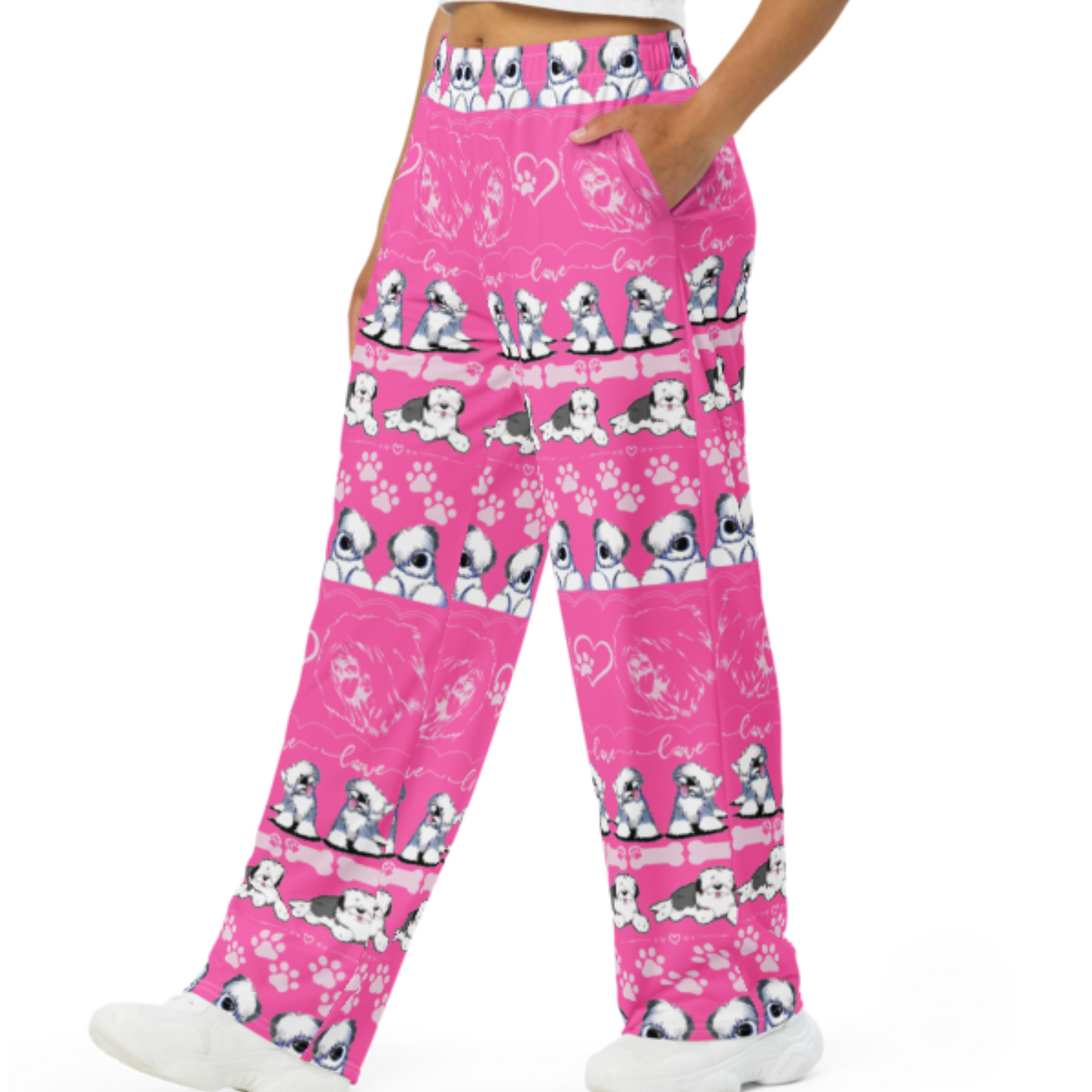 Old English Sheepdog Lounge Pants, Sheepie PJ Pants