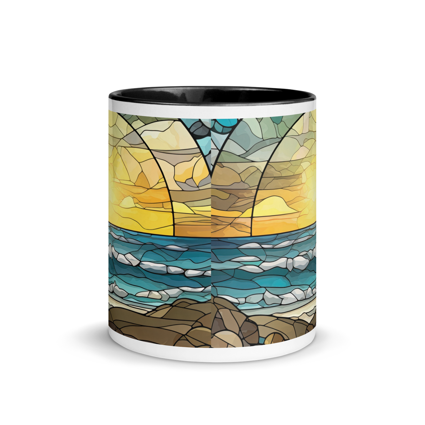 Stained Glass Coastal Sun Sets, Coffee Mug, 11oz and 15oz