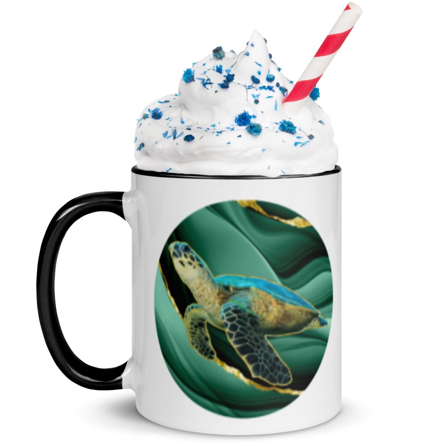 Sea Turtle -  Fins Down, Circled In, Coffee Mug, 11oz and 15oz