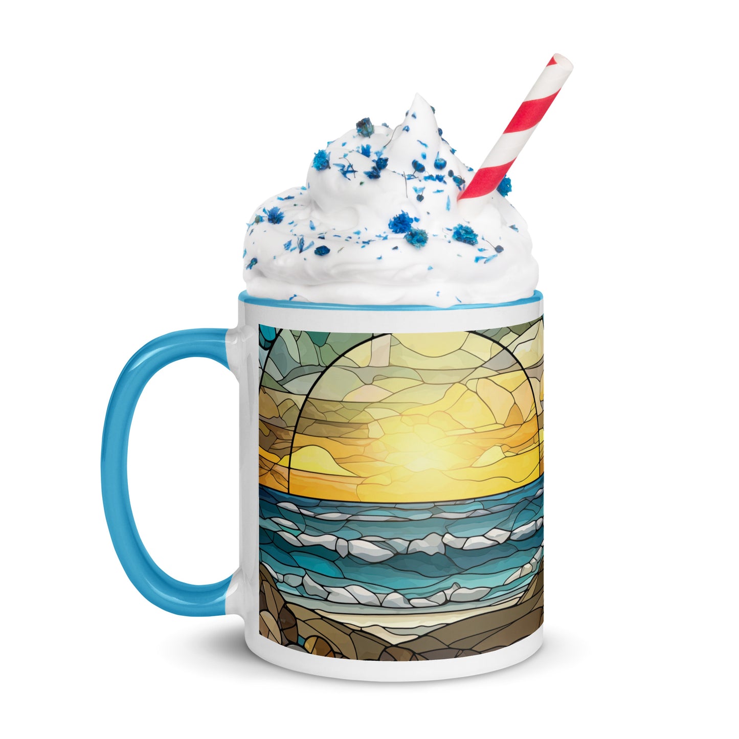 Stained Glass Coastal Sun Sets, Coffee Mug, 11oz and 15oz