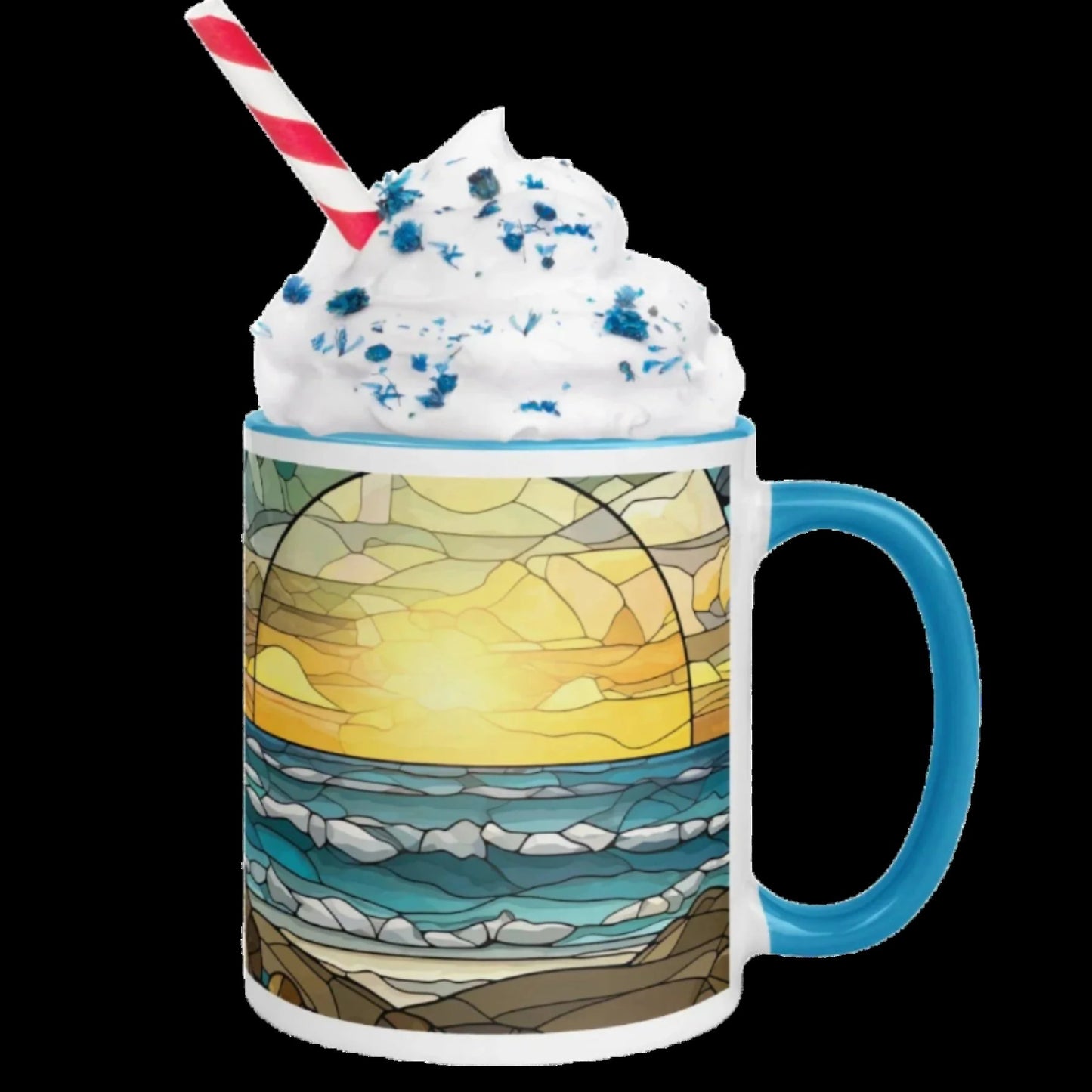 Stained Glass Coastal Sun Sets, Coffee Mug, 11oz and 15oz