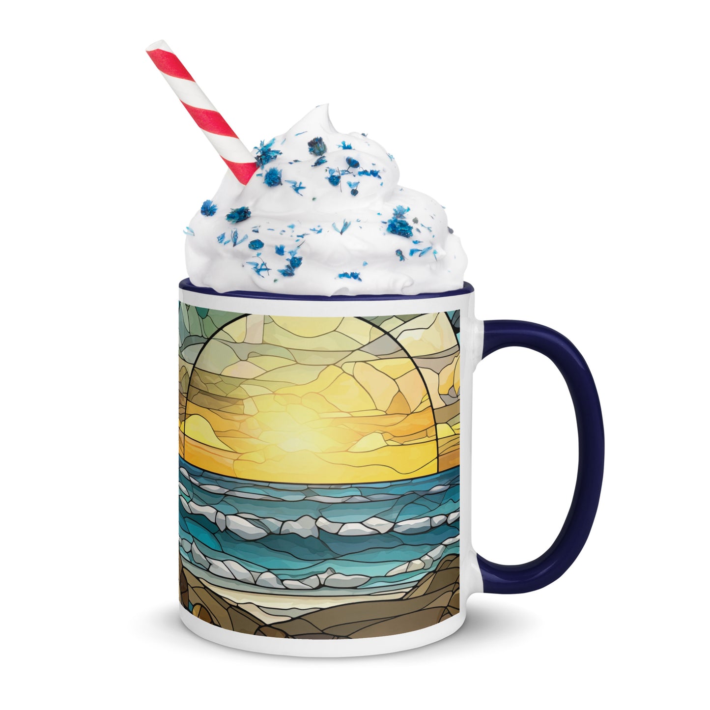 Stained Glass Coastal Sun Sets, Coffee Mug, 11oz and 15oz