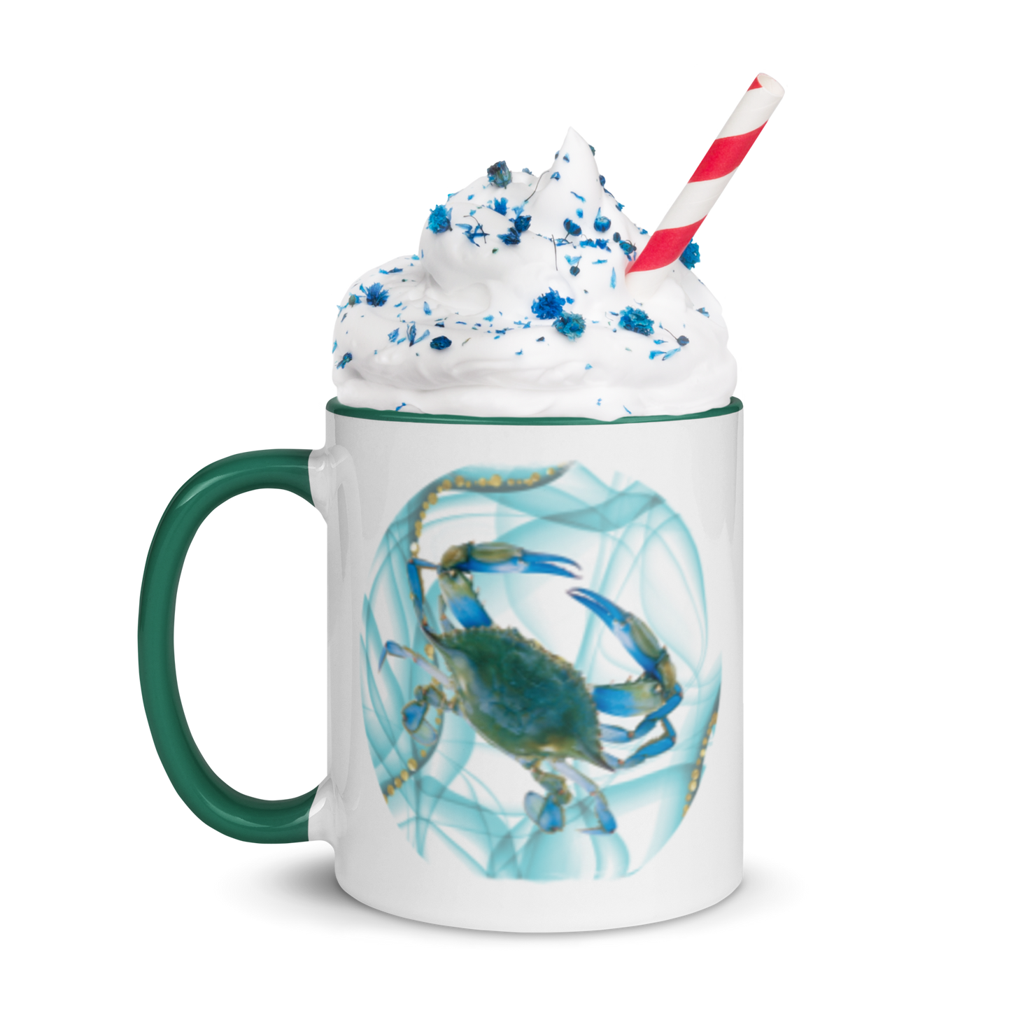 Blue Crab Coffee Mug, 11oz and 15oz, Accent Colors