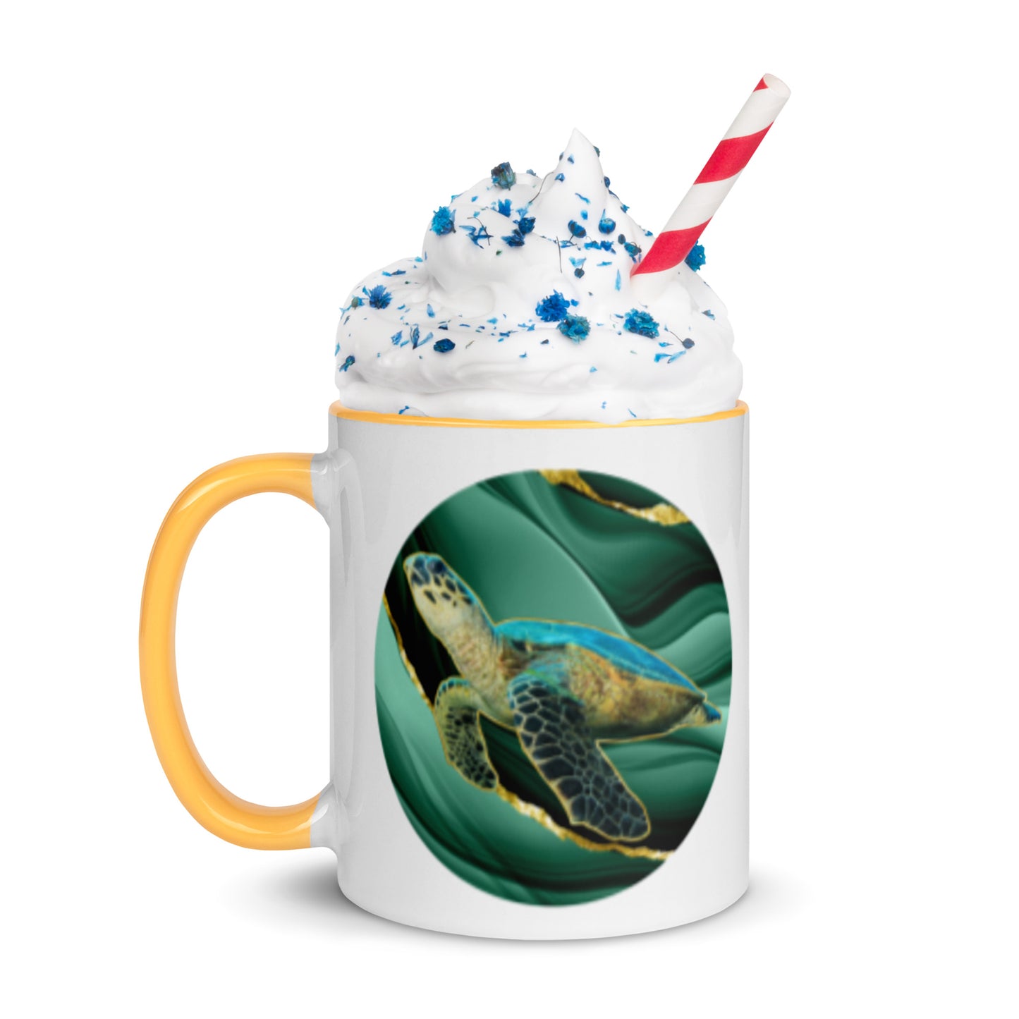 Sea Turtle -  Fins Down, Circled In, Coffee Mug, 11oz and 15oz