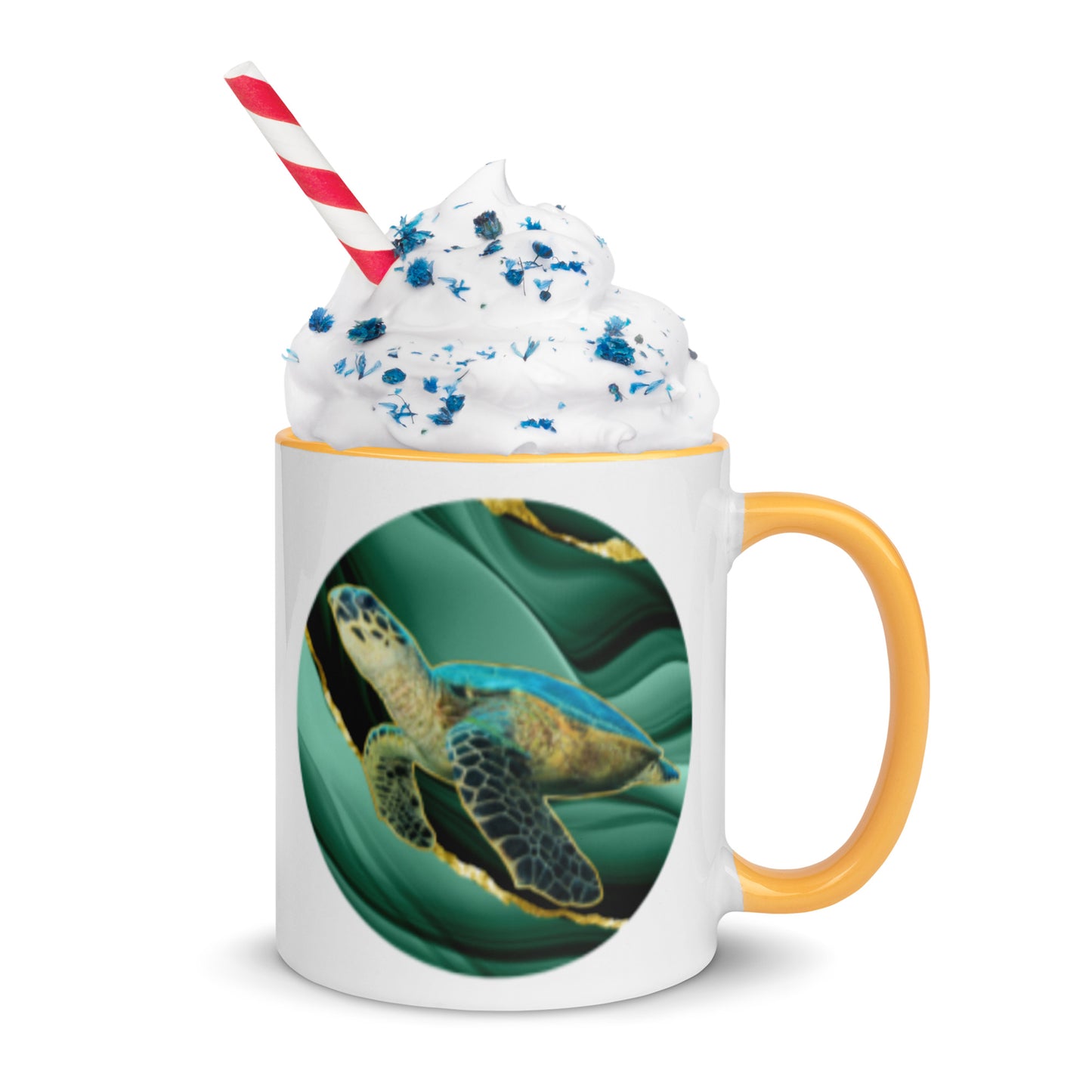 Sea Turtle -  Fins Down, Circled In, Coffee Mug, 11oz and 15oz