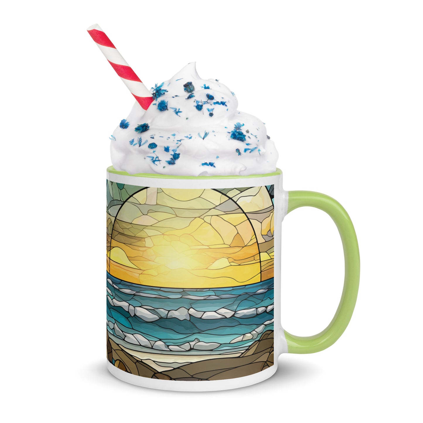 Stained Glass Coastal Sun Sets, Coffee Mug, 11oz and 15oz