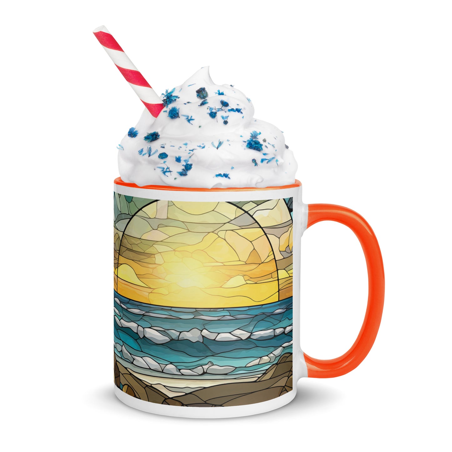 Stained Glass Coastal Sun Sets, Coffee Mug, 11oz and 15oz