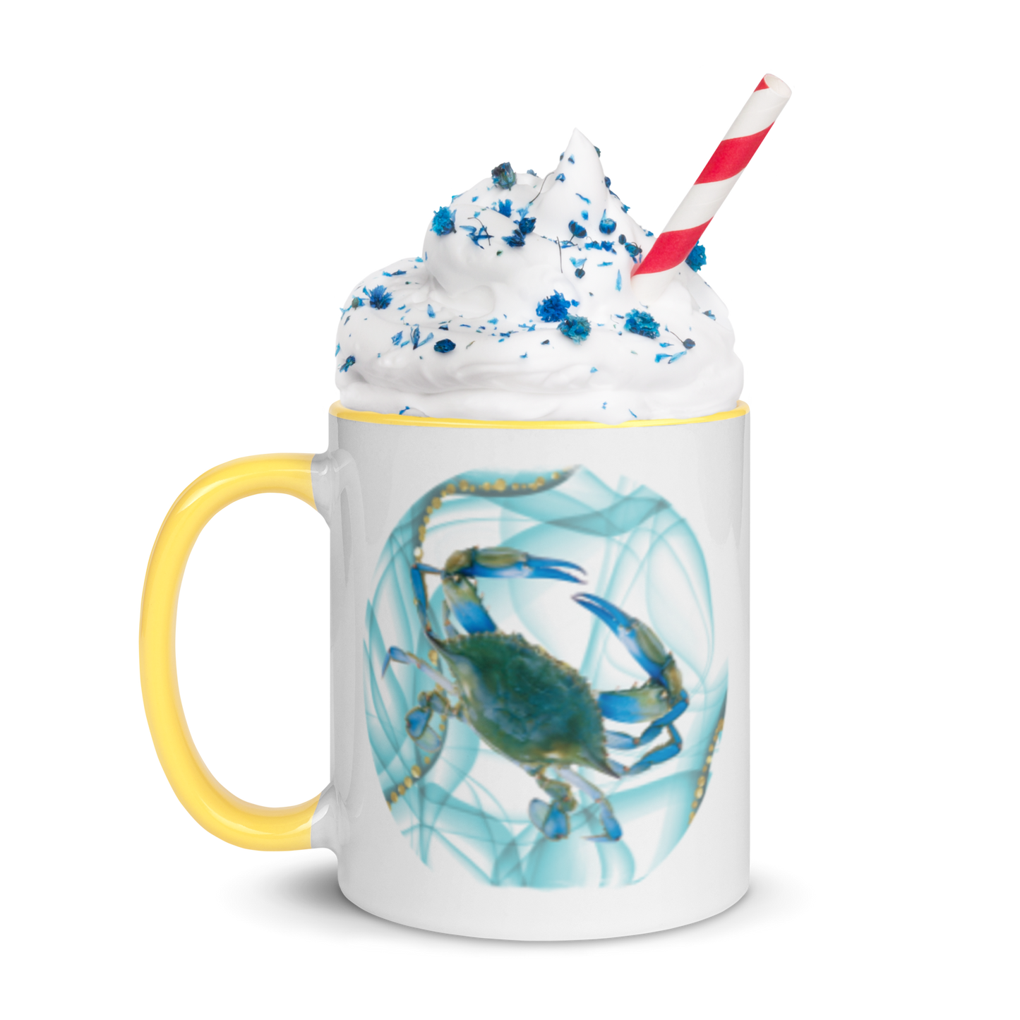 Blue Crab Coffee Mug, 11oz and 15oz, Accent Colors