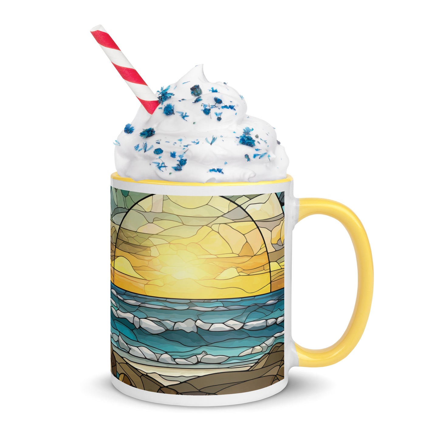 Stained Glass Coastal Sun Sets, Coffee Mug, 11oz and 15oz