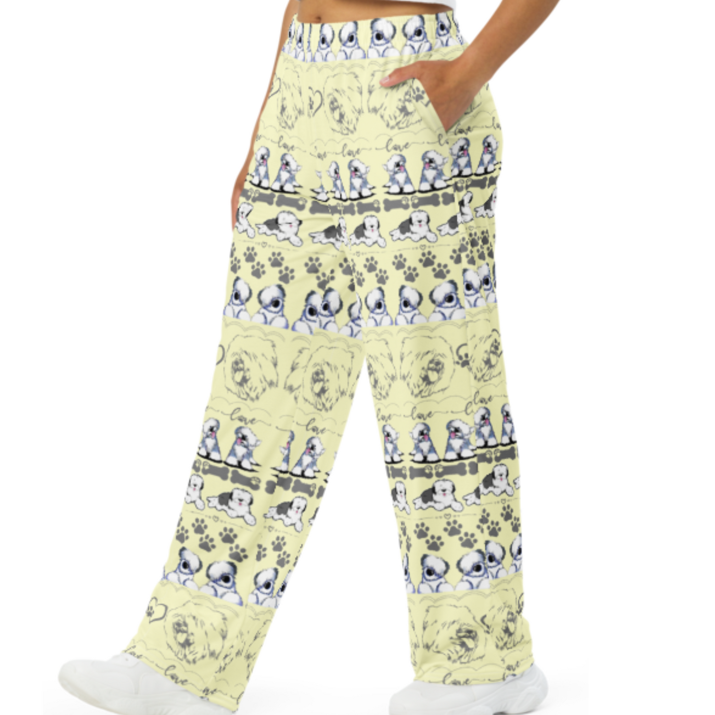 Old English Sheepdog Lounge Pants, Sheepie PJ Pants